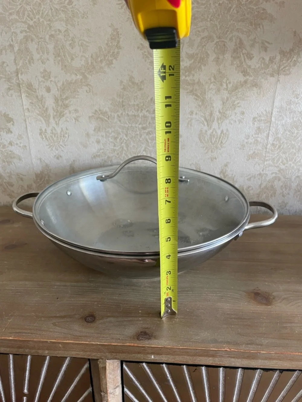 Large Stainless Steel Covered Wok with Handles - Silver - Picture 8 of 8